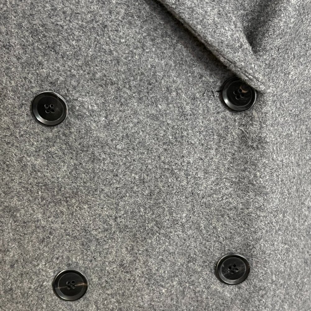 NWOT ZARA BASIC Gray Wool Blend Double Breasted C… - image 4